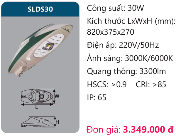 Đèn đường Led Duhal SLDS30