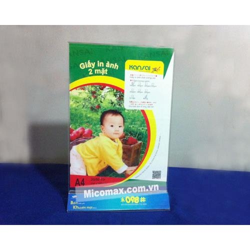 Menu mica A4 tam giác đế rời KMN-2410