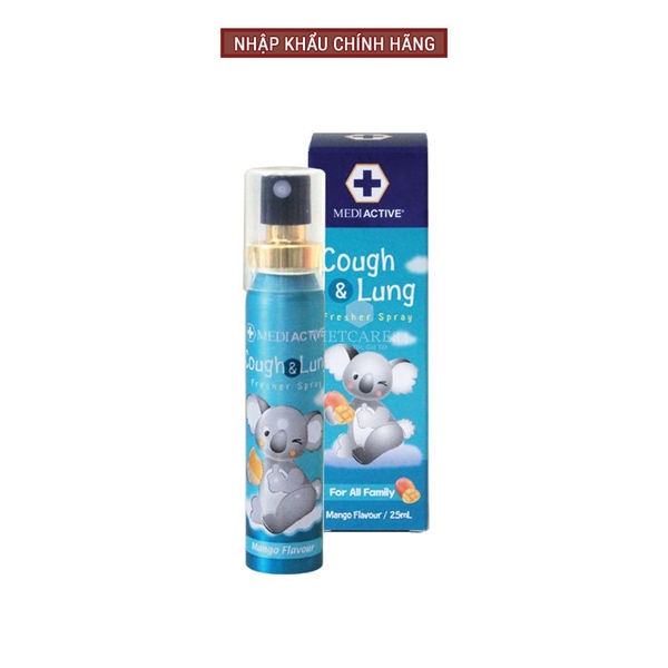 XỊT HỌNG ÚC COUGH & LUNG FRESHER SPRAY 25ML HƯƠNG XOÀI