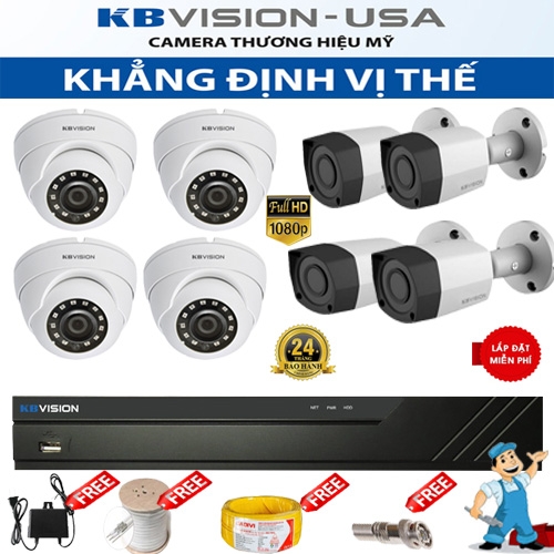 Kết quả hình ảnh cho BỠ8 camera kb vision KX-2012C4