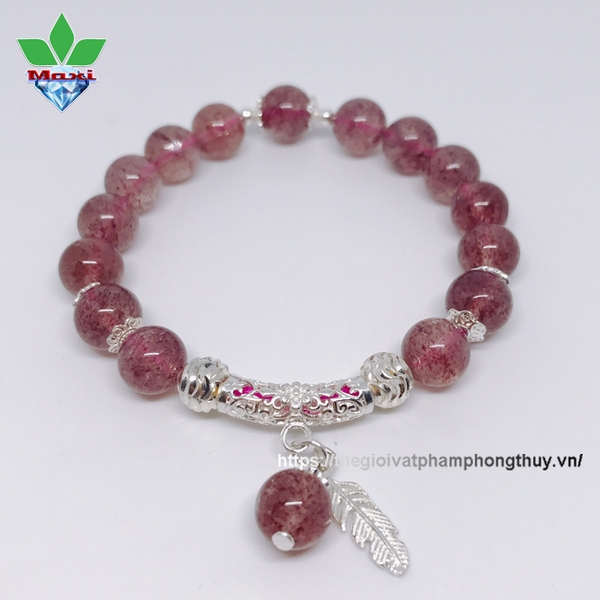 Vòng tay thạch anh Dâu tây