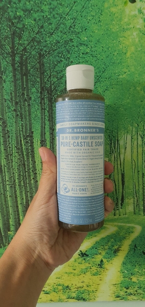 XÀ PHÒNG CASTILE ĐA NĂNG DR BRONNER'S 18 IN 1 8 OZ (237ML)