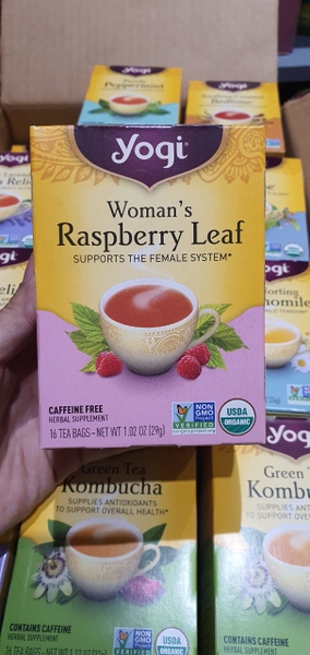 TRÀ HỮU CƠ YOGI GIÚP ĐIỀU HÒA NỘI TIẾT NỮ RASPBERRY LEAF