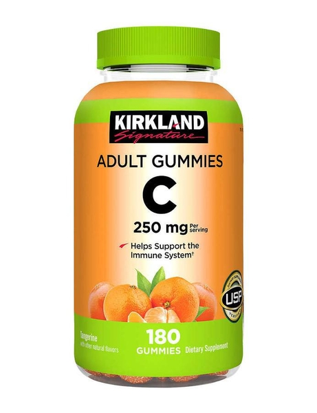 Kẹo dẻo bổ sung Vitamin C Kirkland Adult Gummies C 250mg 180 viên