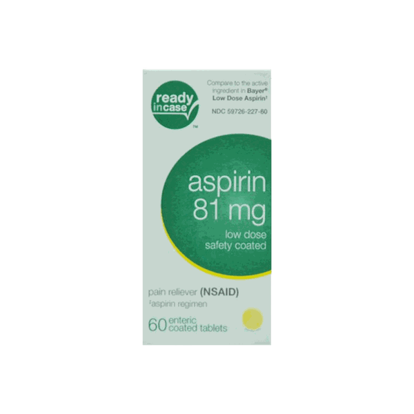 Viên uống giảm đau nhức Aspirin Ready inCase 81mg 60 viên