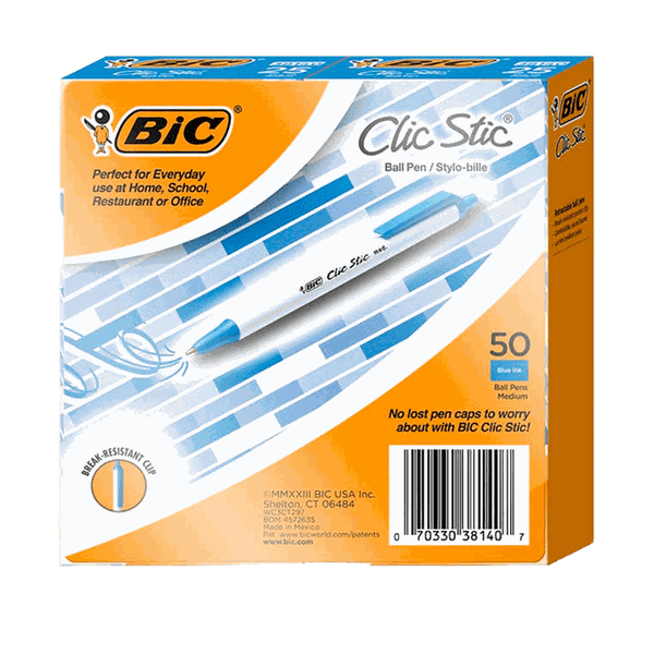 Bút bi bấm hiệu BIC , ngòi 1.0mm