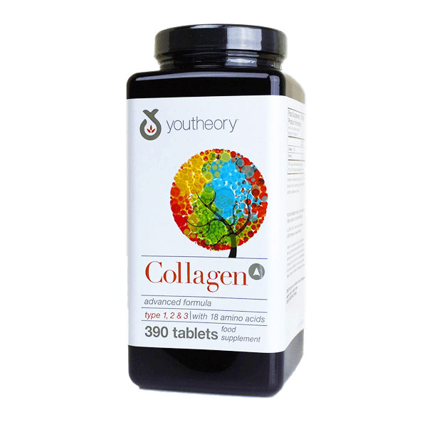 Thực phẩm chức năng Youtheory Collagen Advanced Formula Collagen Type 1, 2 & 3 with 18 Amino Acids 390 viên
