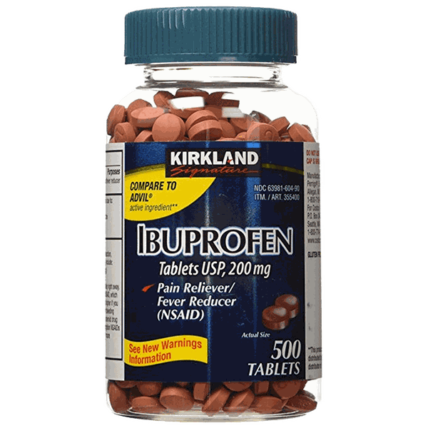 Thuốc giảm đau Kirkland Ibuprofen 200mg 500 viên