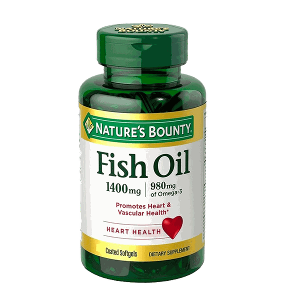 Dầu cá Nature's Bounty Fish Oil 1400 mg 980 mg Omega3 130 viên
