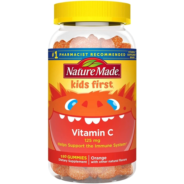 Kẹo dẻo Vitamin C cho bé từ 4-18 tuổi Nature made kids first 180 viên