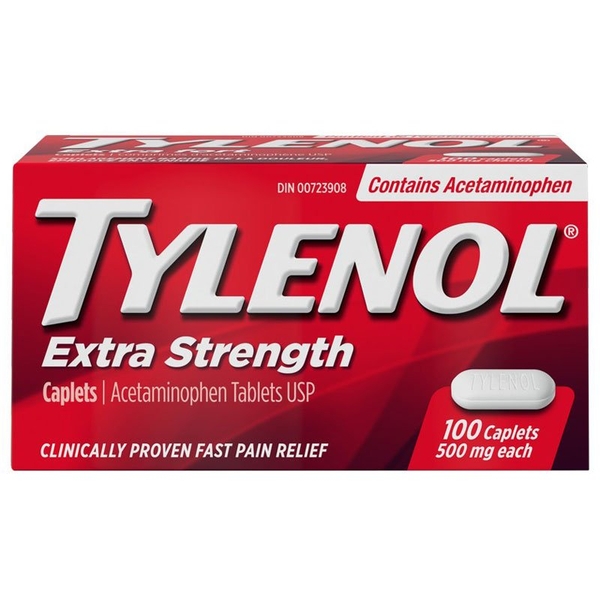 Thuốc giảm đau, hạ sốt Tylenol 500mg Extra Strength 100 viên