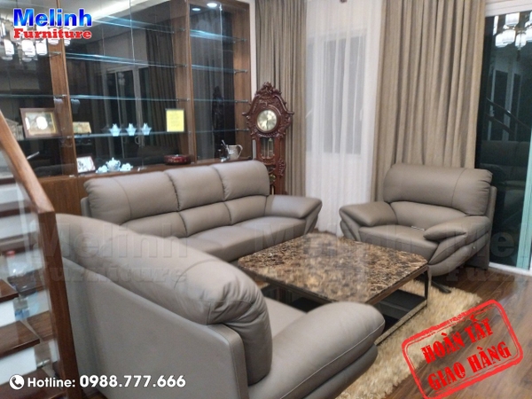 FEEDBACK BỘ SOFA DA MALAYSIA - BÀN TRÀ MẶT ĐÁ