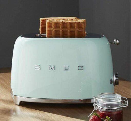 MÁY NƯỚNG BÁNH MỲ SMEG TOASTER TSF01 màu xanh