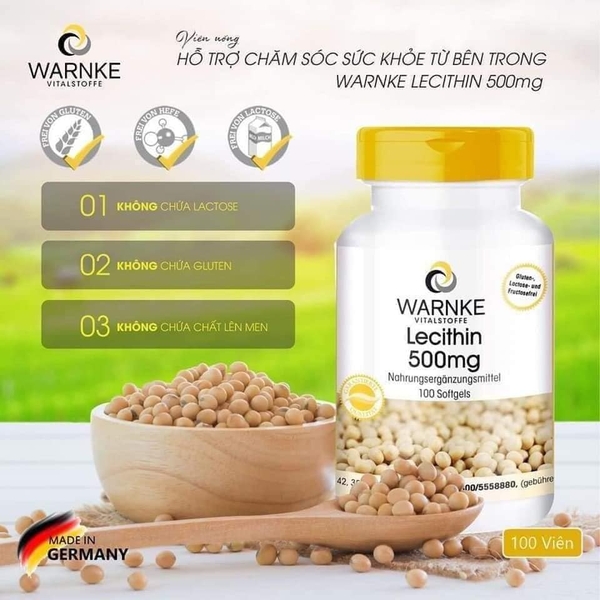 TINH CHẤT MẦM ĐẬU NÀNH WARNKE LECITHIN 500MG