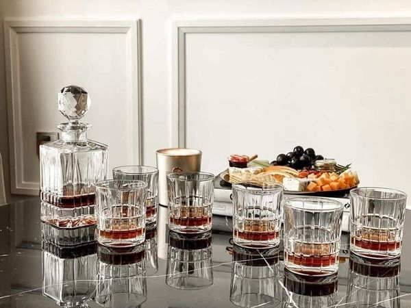 Bộ bình rượu pha lê Bohemia Dover