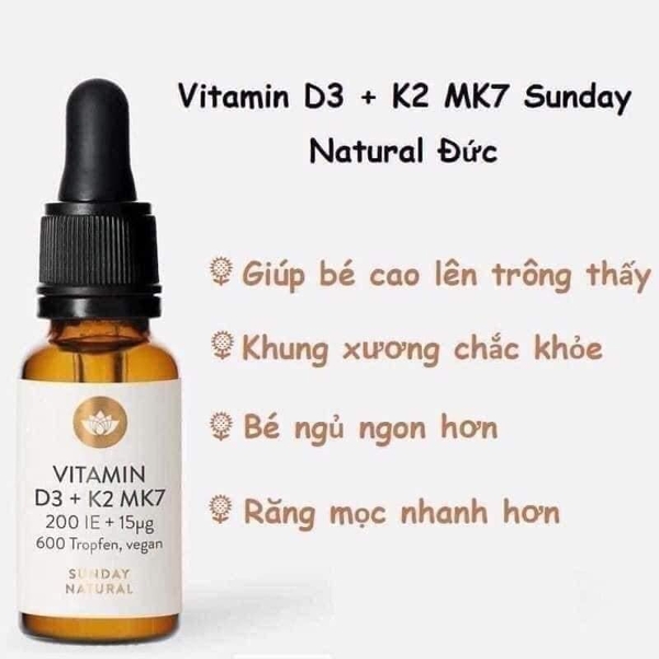 Vitamin D3 K2 MK7 Sunday Natural