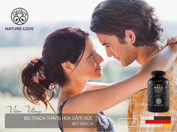NATURELOVE BIO MACA SCHWARZ 180 viên- tăng cường sinh lực và ham muốn, cải thiện sinh sản