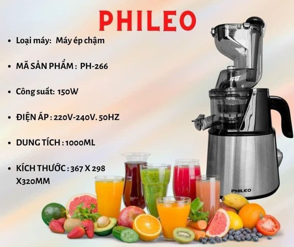 Máy ép chậm Hàn - Phileo PH-266
