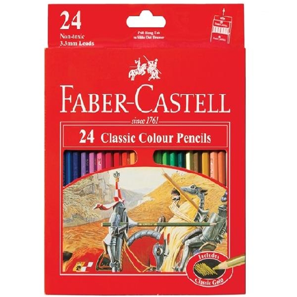 Bút chì màu Classic Knight Faber-Castell 24 màu dài