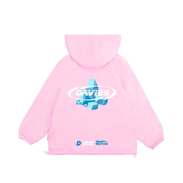 Áo khoác dù nữ oversize màu hồng - Pink Arctic Devil Jacket DAVIES BRAND ®