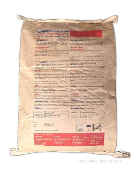Vinkems Hyper Flow Grout thông tin thi công