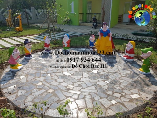 Tượng bạch tuyết và 7 chú lùn A806/Xưởng sản xuất đồ chơi Bắc Hà Đồ chơi Bắc Hà