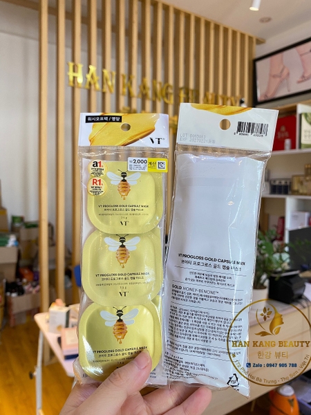 Mặt Nạ Vàng Chiết Xuất Mật Ong Chúa Progloss Gold Capsule Wash Off Mask