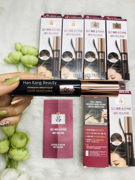 Mascara nhuộm tóc bạc tóc không vào nếp Ryo premium bright color hair.