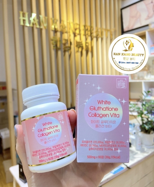 Viên Uống Trắng Da Tổng Hợp White Glutathione Collagen Vita ( 60 viên )