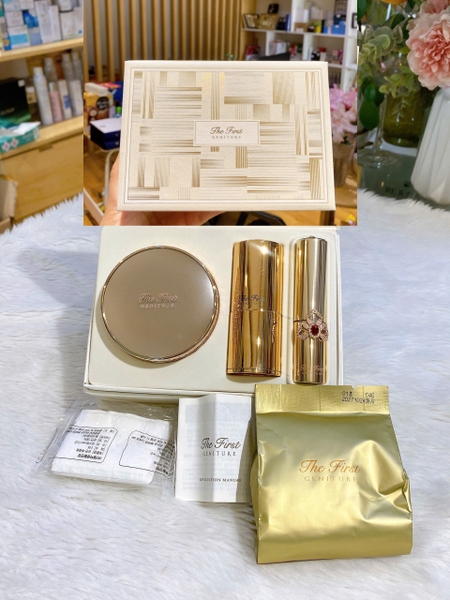 Set Phấn Nước Che Phủ Hoàn Hảo Ohui The First Geniture Ampoule Cover Cushion Special Set SPF50+/PA+++