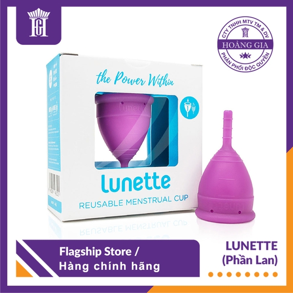 Cốc nguyệt san Lunette (Tím, hộp vuông) - Hàng chính hãng NK Phần Lan