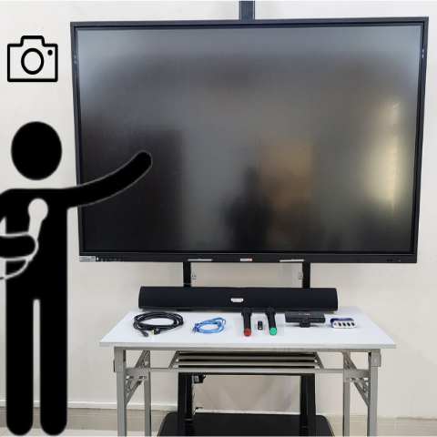 Cho thuê : Màn hình tương tác Combo 3 (Màn hình, Webcam 4K tracking, soundbar, 2 micro, chân đế)