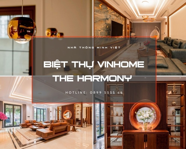 Biệt thự Vinhomes The Harmony sang trọng, hiện đại với Chiếu sáng Lumi