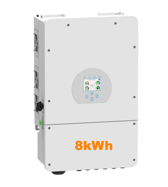 Inverter Hybrid Deye 8kWh 1 pha 2 MPPT | Inverter hoà lưới có lưu trữ 1 pha, 8 kWh, 2 MMPT. Bao gồm wiffi và DC switch