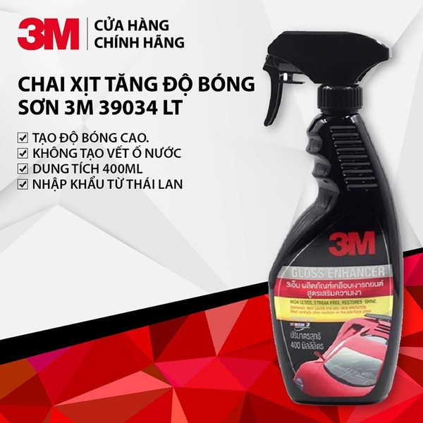 Chai xịt tăng độ bóng sơn ô tô 3M 39034LT (Hàng Thái) - Tốc độ 247