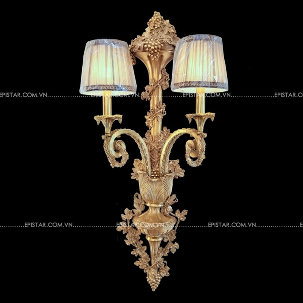 đèn đồng biệt thự, đèn lâu đài, đèn cổ điển mạ vàng, đèn đồng chuẩn, đèn đồng epistar.