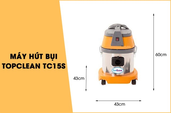 máy hút bụi công nghiệp nhà xưởng TopClean TC 15S. 