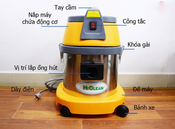 cấu tạo Máy hút bụi HiClean HC15