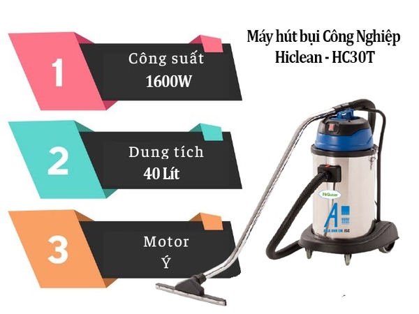 Máy hút bụi công nghiệp Hiclean HC 30T