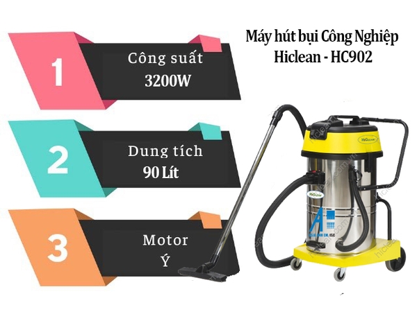 Máy hút bụi công nghiệp Hiclean HC902