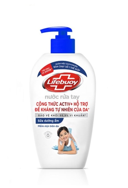 Nước rửa tay Lifebuoy 500g sữa dưỡng ẩm (12)
