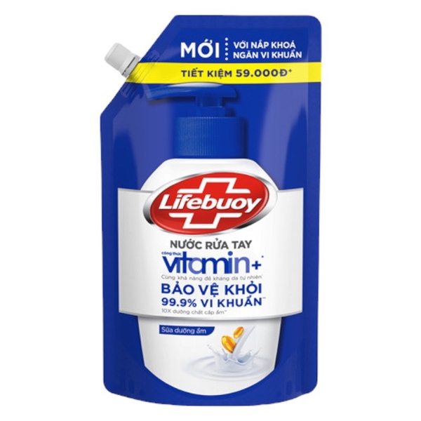 Nước rửa tay Lifebuoy vitamin sữa dưỡng ẩm 1kg (12)