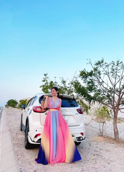 Đầm Maxi Loang Hồng Dây Dài 7 Màu DM145
