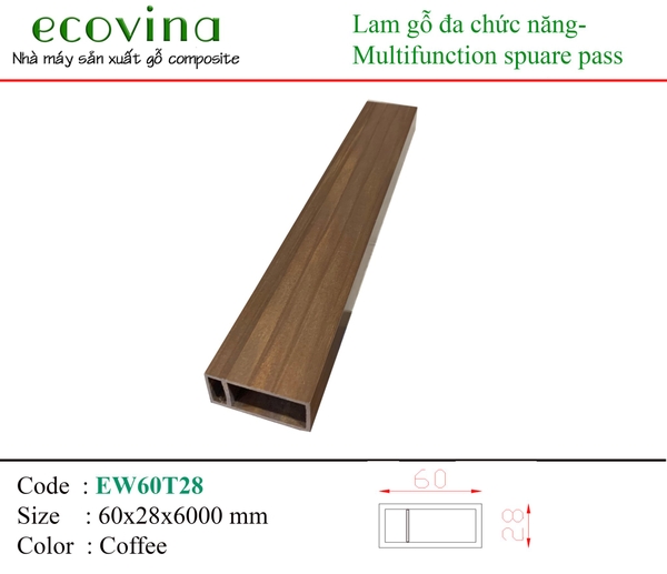 Thanh Lam Đa Năng Ecovina EW60T28 Coffee