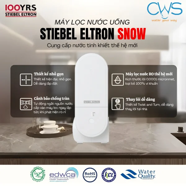Các tiêu chí sức khỏe và chất lượng máy lọc nước Stiebel Eltron SNOW