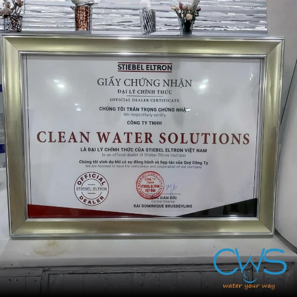 Chứng nhận đại lý phân phối chính hãng Stiebel Eltron cho CWS