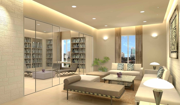 Vách kính cho phòng khách