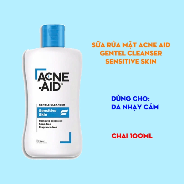 Sữa rửa mặt Acne Aid Gentle Cleanser Sensitive Skin 100ml - cho da nhạy cảm