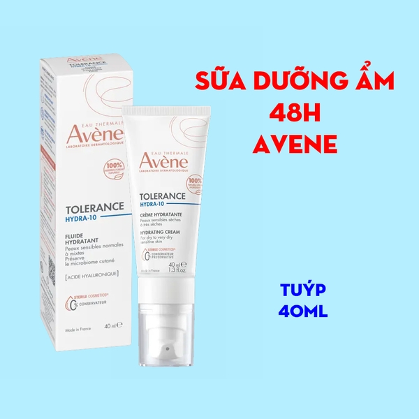 Sữa dưỡng ẩm Avene Tolerance Hydra 10 Hydrating Fluid 40ml - cho da nhạy cảm