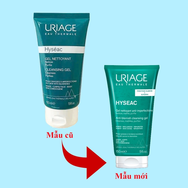 Gel rửa mặt Uriage Hyseac Gel Nettoyant Anti Imperfections 150ml - dành cho da dầu, mụn da hỗn hợp